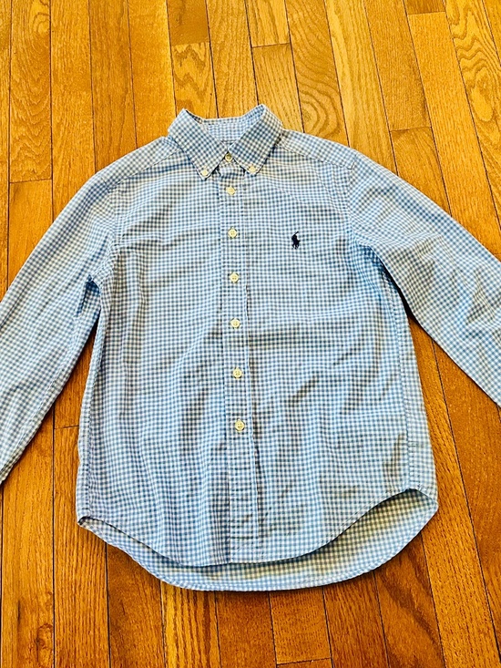 Polo Ralph Lauren Other - Polo Ralph Lauren Boys Blue Gingham Button Down Shirt  Long Sleeve Size 8